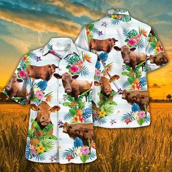 Cow Hawaiian Theme Plants Pineapple , Cow , Summer Gifts For Men And Women Unisex Hawaiian Shirt Aloha Shirt | Newhawaiianshirts