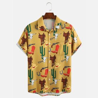 Cowboy And Western Desert Elements Hawaiian Shirt For Men And Women Summer Gifts | Newhawaiianshirts UK