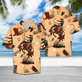 Cowboy Life Horseshoes Stars Hawaiian Shirt For Men Summer Gifts | Newhawaiianshirts UK