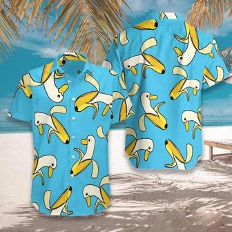 Cute Banana Duck Background Design Hawaiian Shirt Summer Gifts | Newhawaiianshirts