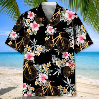 Cycling Floral Pattern , For Men, Summer Gift, Gift For Cycling Lover Unisex Hawaiian Shirt Aloha Shirt | Newhawaiianshirts CA