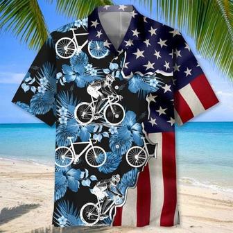 Cycling Tropical Usa Flag S For Men And Woman, Full Print Cycling Hawaii Aloha Beach Shirt Unisex Hawaiian Shirt Aloha Shirt | Newhawaiianshirts