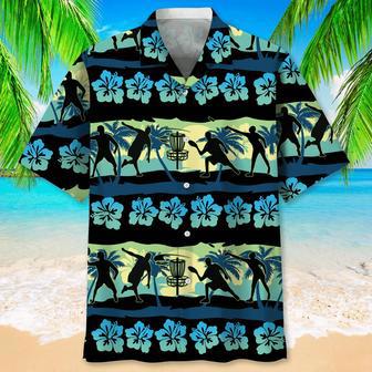 Disc Golf Usa Blue Tropical , For Men, Summer Gift, Gift For Disc Golf Player Unisex Hawaiian Shirt Aloha Shirt | Newhawaiianshirts