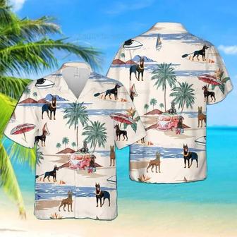 Doberman Pinscher Hawaiian Shirt, Doberman Shirt, Doberman Beach Shirt Summer Gifts | Newhawaiianshirts DE