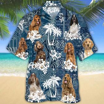 English Cocker Spaniel , Vintage Flowers Aloha Shirt For Dog Lovers Unisex Hawaiian Shirt Aloha Shirt | Newhawaiianshirts CA