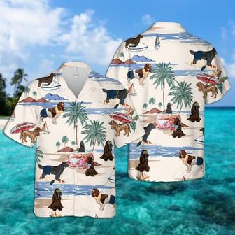 Field Spaniel Summer Beach Hawaiian Shirt, Dog Beach Short Sleeve Hawaiian Shirt Summer Gifts | Newhawaiianshirts UK