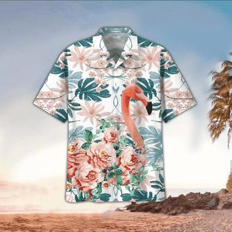 Flamingo Hawaii Shirt, Flamingo Hawaiian Shirt For Summer, Flamingo Lovers Summer Gifts | Newhawaiianshirts UK