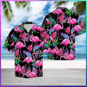 Flamingo Leaf Summer Unisex Hawaiian Shirt Aloha Shirt | Newhawaiianshirts AU