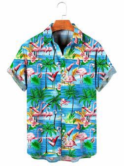 Flamingo , Beach Hawaii Shirt, Cool Button Down , Beach Party Shirt Unisex Hawaiian Shirt Aloha Shirt | Newhawaiianshirts AU