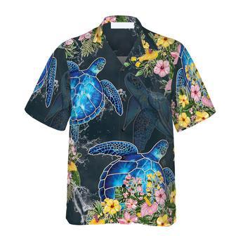 Floral Sea Turtle Hawaiian Shirt For Men And Women Summer Gifts | Newhawaiianshirts CA