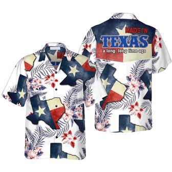 Floral Texas For Men, Made In A Long Time Ago Texas State Shirt, Proud Texas Flag Shirt For Men Unisex Hawaiian Shirt Aloha Shirt | Newhawaiianshirts DE