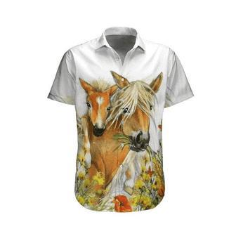 Flower And Horse Watercolor Design Hawaiian Shirt Summer Gifts | Newhawaiianshirts AU