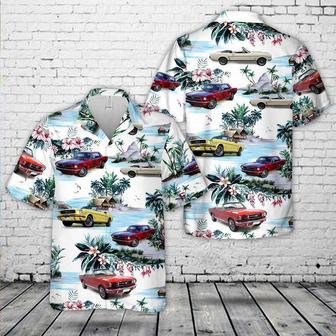 Ford Mustang 1964 To 66 Hawaiian Shirt For Men, Classic Car Hawaiian Shirt, Vintage Car Shirt Summer Gifts | Newhawaiianshirts UK