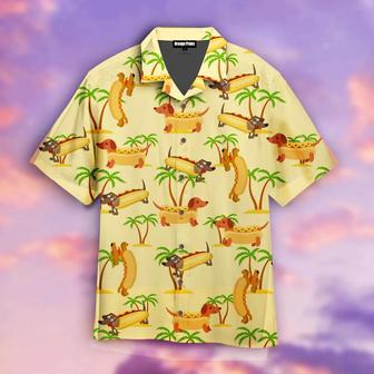 Funny Dachshund Hotdog Aloha Hawaiian Shirts Summer Gifts | Newhawaiianshirts AU