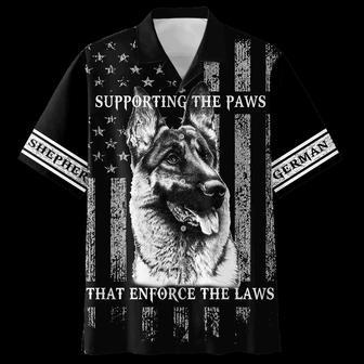 German Shepherd American Black Hawaiian Shirt, Summer Gift For Dog Lovers Summer Gifts | Newhawaiianshirts UK