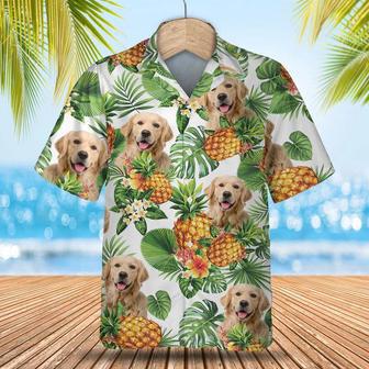 Golden Retriever Tropical Pattern , Dog Lover , Summer Gift For Men And Women Unisex Hawaiian Shirt Aloha Shirt | Newhawaiianshirts AU