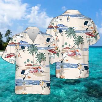 Great Pryrenees Summer Beach Hawaiian Shirt, Hawaiian Shirts For Men Short Sleeve Aloha Beach Shirt Summer Gifts | Newhawaiianshirts UK