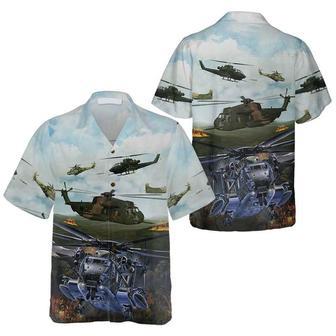 Green Giant Helicopter Hawaiian Shirt, Helicopter Shirt For Men, Hawaiian Shirt With Helicopter Summer Gifts | Newhawaiianshirts DE