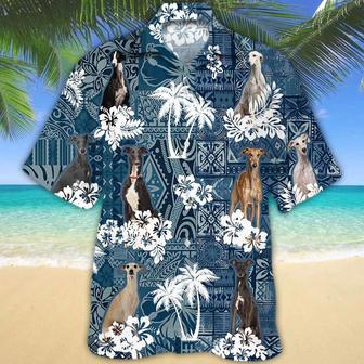 Greyhound , Flower Greyhound Short Sleeve For Men, Women Unisex Hawaiian Shirt Aloha Shirt | Newhawaiianshirts CA