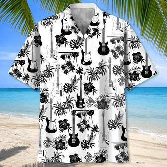 Guitar Tropical Hawaii Shirt, Gift For Music Lover, Guitar Shirt For Men Unisex Hawaiian Shirt Aloha Shirt | Newhawaiianshirts