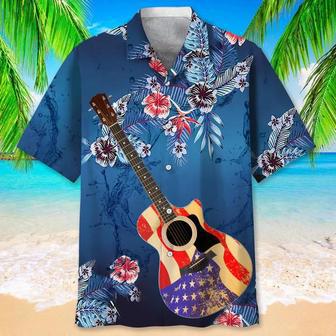 Guitar Usa Flag Nature For Men And Women, Guitar Player Shirt, Gift For Guitarist, Guitarist T-Shirt, Guitar Player Gift Unisex Hawaiian Shirt Aloha Shirt | Newhawaiianshirts UK