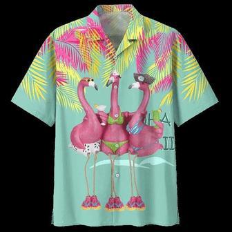 Happy Flamingo Ornamental Design Hawaiian Shirt Summer Gifts | Newhawaiianshirts AU