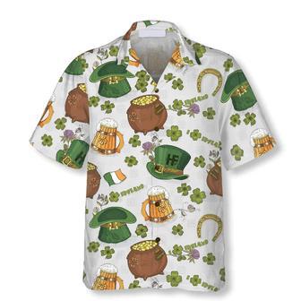 Happy Saint Patrick's Day Ireland Proud Pattern 2 Unisex Hawaiian Shirt Aloha Shirt | Newhawaiianshirts AU