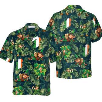 Happy Saint Patrick's Day Irish Leprechaun Unisex Hawaiian Shirt Aloha Shirt | Newhawaiianshirts