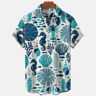 Hawaiian Beach Ocean Seahorse Men's Shirts Unisex Hawaiian Shirt Aloha Shirt | Newhawaiianshirts UK