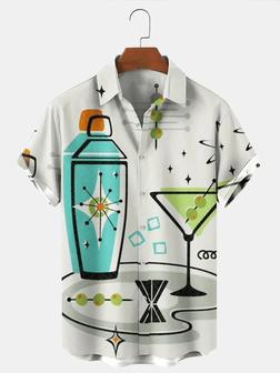 Hawaiian Cocktail Bartending Drink Party Men's Hawaiian Shirts Unisex Hawaiian Shirt Aloha Shirt | Newhawaiianshirts DE