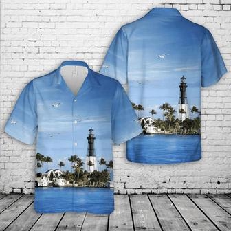 Hillsboro Inlet Florida Lighthouse Unisex Hawaiian Shirt Aloha Shirt | Newhawaiianshirts DE