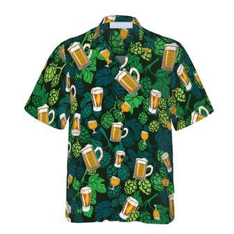 Hop Cones Beer Glass Hawaiian Shirt For Men, Beer Shirts Summer Gifts | Newhawaiianshirts CA