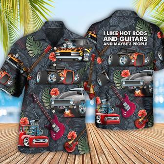 Hot Rod Guitar I Like Hot Rods And Guitars Hawaiian Shirt Summer Gifts | Newhawaiianshirts UK