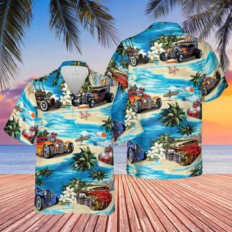 Hot Rod Hawaiian Theme All Printed Unisex Hawaiian Shirt Aloha Shirt | Newhawaiianshirts AU