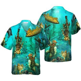 Into The Sea Scuba Diving For Men Unisex Hawaiian Shirt Aloha Shirt | Newhawaiianshirts DE