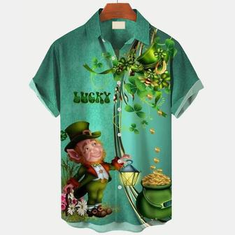 Irish Lucky St. Patrick's Day Irish Print Men's , For Men And Women Unisex Hawaiian Shirt Aloha Shirt | Newhawaiianshirts CA