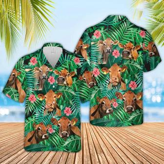 Jersey Cow , Farmer S, Summer Tropical Shirts, Gift For Him, Funny S Unisex Hawaiian Shirt Aloha Shirt | Newhawaiianshirts UK