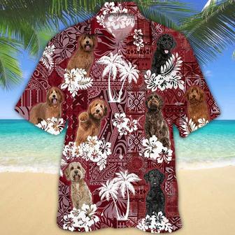 Labradoodle Red Hawaiian Shirt, Gift For Dog Lover Shirts, Animal Summer Shirts Summer Gifts | Newhawaiianshirts UK