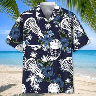 Lacrosse Blue Nature For Men, Lacrosse Life Shirt, Lacrosse Player Gifts Unisex Hawaiian Shirt Aloha Shirt | Newhawaiianshirts UK