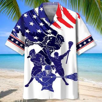 Lacrosse Blue , Aloha Shirts Short Sleeve Beach Holiday Casual Shirts Unisex Hawaiian Shirt Aloha Shirt | Newhawaiianshirts