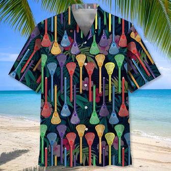 Lacrosse Sticks , Unisex Summer Beach Casual Short Sleeve Summer Vacation Beach Shirts Unisex Hawaiian Shirt Aloha Shirt | Newhawaiianshirts UK