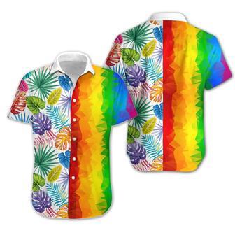 Lgbt Aloha S For Summer, Transgender Awesome Lgbt Low Poly Colorful Rainbow S Unisex Hawaiian Shirt Aloha Shirt | Newhawaiianshirts