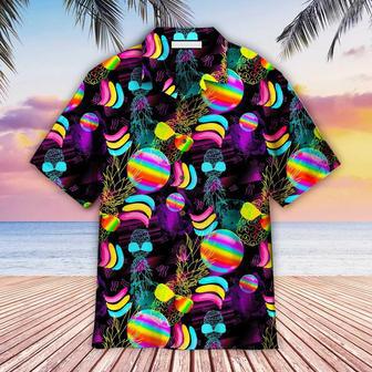 Lgbt Aloha S For Summer, Pineapple Tropical Neon Rainbow Happy Lgbt Pride Month Colorful S Unisex Hawaiian Shirt Aloha Shirt | Newhawaiianshirts UK