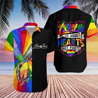 Lgbt Aloha S For Summer, Hold Hands Colorful Rainbow Lgbt S, Gift For Gaymer And Lesbian Unisex Hawaiian Shirt Aloha Shirt | Newhawaiianshirts AU