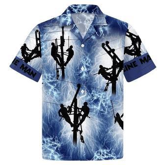 Lineman Red Thunder Storm , Aloha Unisex Hawaiian Shirt Aloha Shirt | Newhawaiianshirts UK