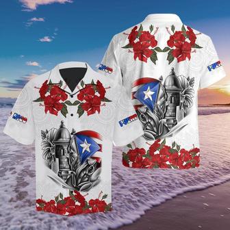 Manga Flower Puerto Rico For Men & Women Unisex Hawaiian Shirt Aloha Shirt | Newhawaiianshirts UK