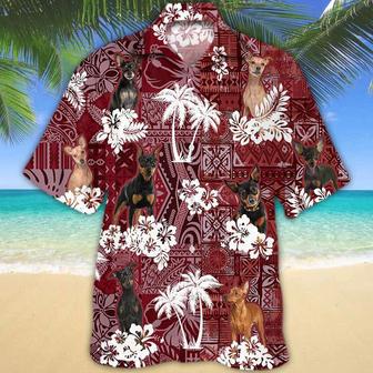 Miniature Pinscher Hawaiian Shirt, Gift For Dog Lover Shirts, Men's Hawaiian Shirt, Summer Hawaiian Aloha Shirt Summer Gifts | Newhawaiianshirts UK