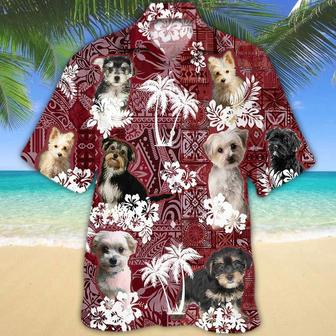 Morkie Hawaiian Shirt, Gift For Dog Lover Shirts, Men's Hawaiian Shirt, Summer Hawaiian Aloha Shirt Summer Gifts | Newhawaiianshirts UK