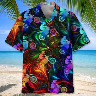 Motocross Color , Short Sleeve Summer Vacation Beach Shirts For Men Unisex Hawaiian Shirt Aloha Shirt | Newhawaiianshirts AU