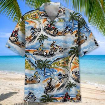 Motocross Vintage , Motocross Shirt Short Sleeve, Moto Dirt Bike Race Day Shirts Unisex Hawaiian Shirt Aloha Shirt | Newhawaiianshirts DE